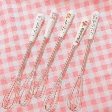 卡通打蛋器手動家用奶油咖啡牛奶攪拌器不鏽鋼迷你攪拌棒烘焙工具 打蛋器 攪拌器 烘焙工具 電動攪拌棒 電動打蛋器 打蛋機