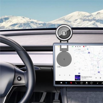 外貿汽車儀表臺懸浮手機支架360度旋轉折疊桌面強磁吸附手機支架