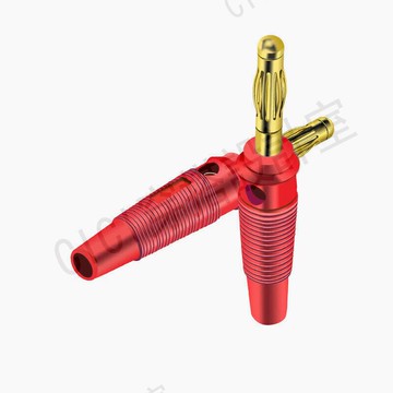 【299出貨】炬匯4MM香蕉插頭黃銅鍍金螺絲固定免焊接燈籠頭儀器儀表插頭【亞德機械五金家居】