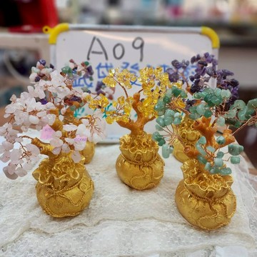 A09-錢袋發財樹/彩.粉.紫.綠.黃