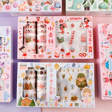 ins風少女心手賬貼紙可愛和紙膠帶diy手賬素材套裝裝飾小圖案貼畫