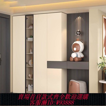 【公司貨 最低價】進門鞋柜家用門口玄關柜一體靠墻入戶門廳大容量收納柜子定制