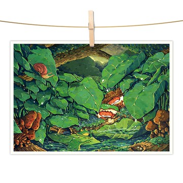 afu水彩插畫明信片 - 細說