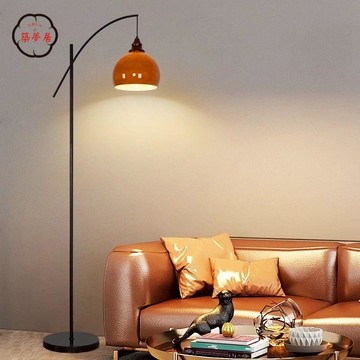 110v燈具 免運 附發票 落地燈 臥室燈 床頭燈 落地燈客廳沙發旁邊角高級感中古臥室氛圍裝飾夕陽釣魚床頭立式燈工廠現貨直銷 年底鉅惠 店長新品推薦 全館折扣 5z1110
