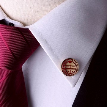 獵尚喜字胸針領扣女結婚西裝襯衫配飾氣質男徽章別針勛章