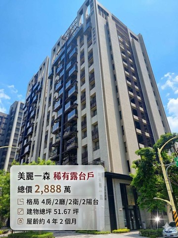 ✨【中路特區】美麗一森稀有大露台，3+1 房平車 ｜桃園市桃園區正光路