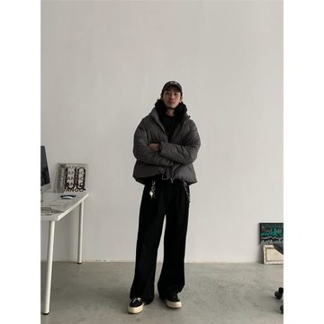 INKNOTS美式復古工裝褲男女潮牌廓形拖地休閑褲日系水洗闊腿長褲