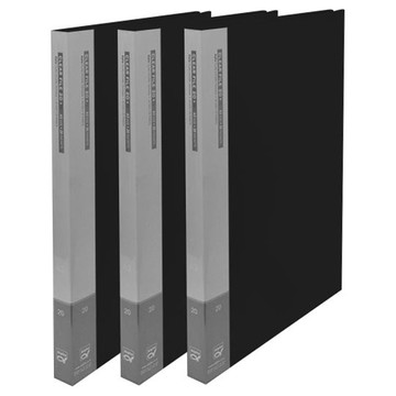 Alpha mall 事務文件夾 A3 20頁  黑色  3本