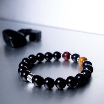 虎曜設計款 | 黑曜石 | 彩虎眼 | 天然能量手串 | 10-11mm