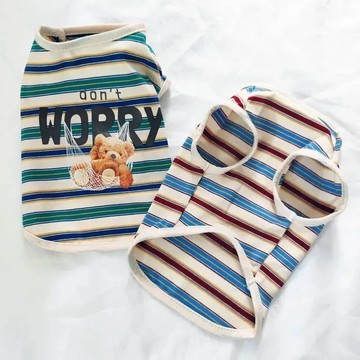 寵物衣服 柔軟寵物春夏薄款背心 泰迪比熊雪納瑞狗狗服飾 貓咪衣服 小型犬衣服 寵物服飾【不二雜貨】