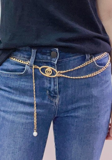 老件新作 小香墜子腰鍊 項鍊 二戴 Reworked