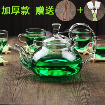 耐熱玻璃茶壺加厚茶具套裝花茶壺可加熱耐高溫高把壺過濾茶壺泡茶
