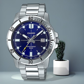 MTP-VD01D-2E 都會休閒 大錶徑型男指針錶