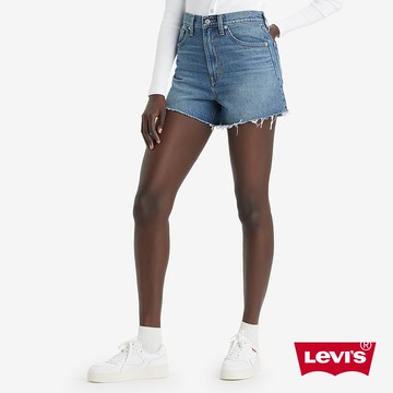 高腰闊腿牛仔短褲 淺藍水洗 女生牛仔短褲 高腰牛仔褲 熱賣單品