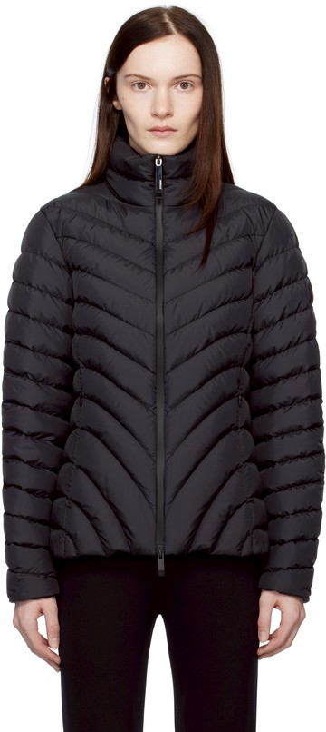 Moncler 黑色 Grange Diagonal-Quilted Short 羽绒夹克