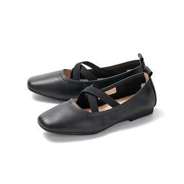 『官網獨家★特賣福袋』Sabon方頭真皮平底瑪莉珍芭蕾舞鞋 黑色 (10317681)