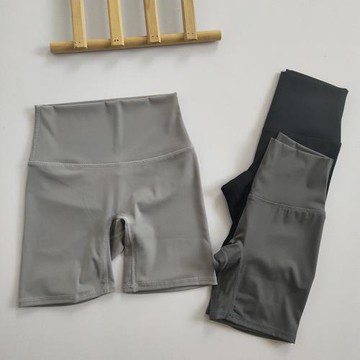 L家同款瑜伽短褲女裸感高彈提臀無T線平行檔跑步普拉提運動健身褲