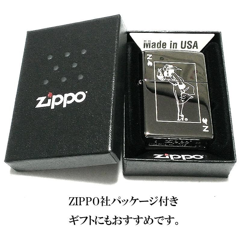 ZIPPO ライター ウィンディ ブラックアイス トランプ ジッポ 黒