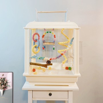 免運  豪華鸚鵡籠大型虎皮牡丹玄鳳專用生態透明亞克力鳥籠居家別墅鳥籠