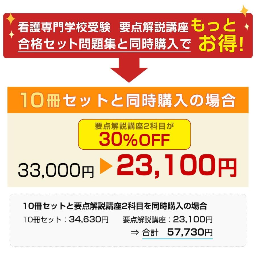 YIC看護福祉専門学校(看護学科)・受験合格セット問題集(10冊)＋願書最強ワーク 過去問の傾向と対策 [2024年度版] 面接 参考書 社会人 送料無料