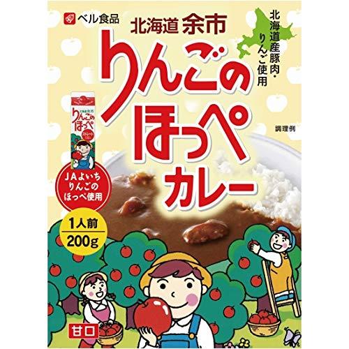 ベル食品 北海道りんごのほっぺカレー 200g ×5個