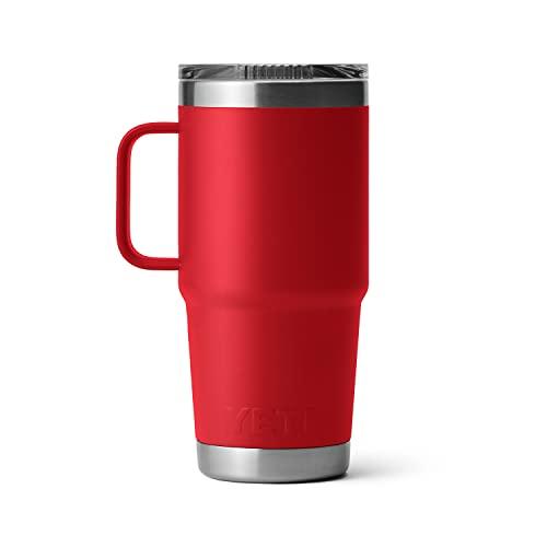 YETI Rambler oz Travel Mug, Stainless Steel, Vacuum Insulated with Stronghold Lid, Rescue Red並行輸入品