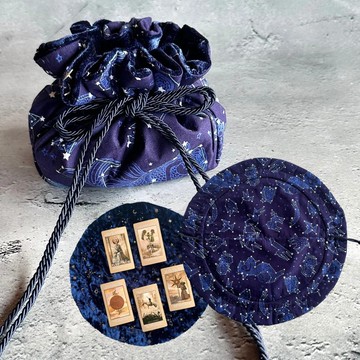 手作迷你塔羅風呂敷收納袋－塔羅牌袋