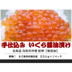 『手仕込』 いくら醤油漬け 沖獲れ鮭卵 250g×1パック