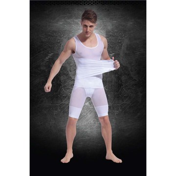 enne男士款彈性網布輕薄透氣so衣(三排扣)/白色(q1090-wl)