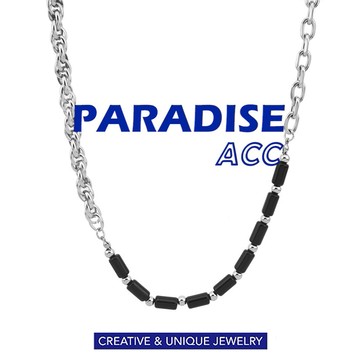 PARADISE 基礎款 黑色小節 項鍊 鈦鋼 醫療鋼 316L 不過敏不掉色