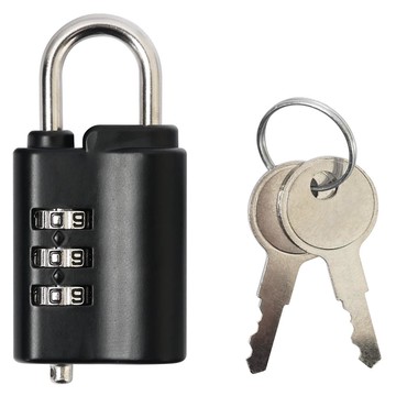 台灣製3位數密碼鎖附鑰匙-中(K258)