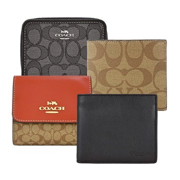 COACH 經典緹花男夾/女夾(多款選)