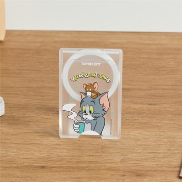 湯姆貓與傑利鼠享受咖啡MagSafe磁吸卡片夾