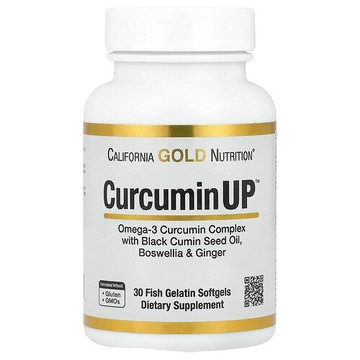 California Gold Nutrition, CurcuminUP™ 魚明膠軟膠囊，含 Omega-3 姜黃素複合物、黑種草籽油、乳香和生姜，30 粒