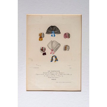 法國百年時尚插圖 - 腰部成為焦點 03 - 版畫掛畫