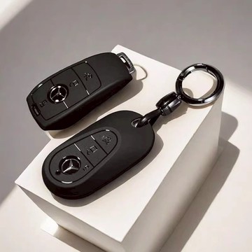 Benz 賓士鑰匙殼 膚感手感 高檔磨砂質感 適用於W204 W205 A180 A級C級E級GLC GLA 賓士鑰匙套