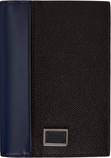 Dolce & Gabbana 黑色 & 海军蓝 Dauphine 护照套