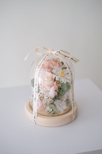 溫柔奶茶康乃馨永生花夜燈/母親節禮物/母親節花禮