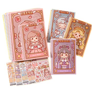 vanibaby 小麻糬魔法離型本 A5 4入組 - 可愛圖案、方便攜帶、書寫流暢  多色  40張  1組