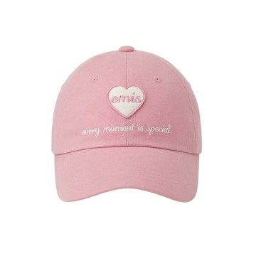 韓國 EMIS  HEART WAPPEN BALL CAP 愛心刺繡老帽 帽子