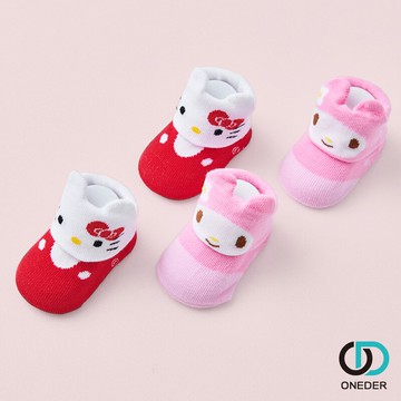 【ONEDER旺達】Sanrio KITTY 美樂蒂 造型寶寶止滑襪  KT-107 MM-102