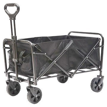 SC優選 全鋼車架露營車越野折疊小推車 5吋輪 70 x 46cm，黑色，堅固耐用，輕鬆載運露營裝備  1台