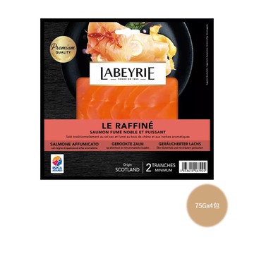 【聯馥】煙燻蘇格蘭鮭魚切片(2片裝)75GX4包/組
