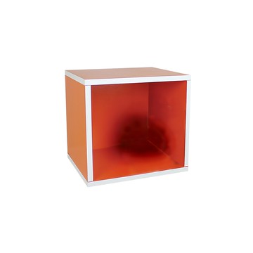 PMU 必美優 紙製一格置物櫃 時尚美觀 輕巧可愛 簡單組裝 環保材質 台灣製造  橘色