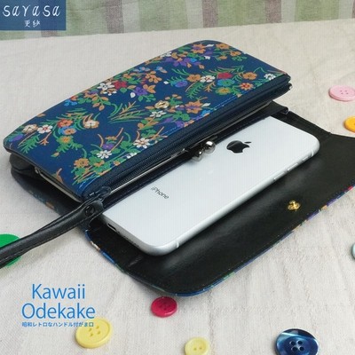 本革 長財布 かぶせ レディース 財布 ポーチ スマホポーチ