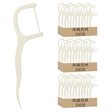 奈森克林扁線牙線棒 - 200支  3包