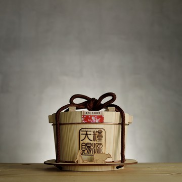 【花蓮禮好】【天賜糧源】花開富貴好禮稻木桶禮盒 600g 台灣有機白米