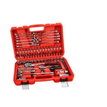 多件式工具組 【銳達】汽修工具套裝 升級72齒彎柄汽修78件套 扳手套筒 棘輪汽車維修組合 修車箱 多功能箱
