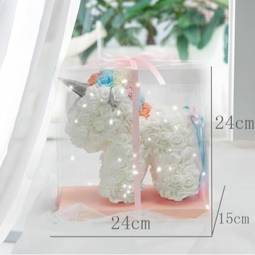 迷你獨角獸組合【花花市集】花花市集 迷你獨角獸永生花玫瑰花花束 - 白色