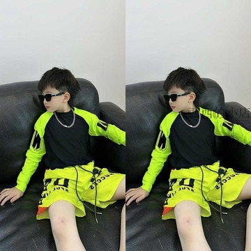 🌟臺灣出貨🌟兒童泳衣男童新款分體寶寶游泳衣中大童泳裝長袖防曬速幹~帶遊帽 兒童泳衣 寶寶泳衣 男童泳衣 兒童泳裝